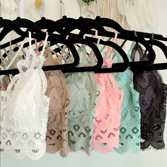 Mocha Double Strap Lace Bralette - Picture 3 of 3